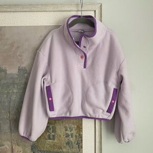 Old Navy Performance Fleece girls Purple Fleece with pockets size small 6-7